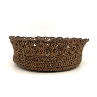 19th Century Sailor Made Macrame Basket with Flared Edge
