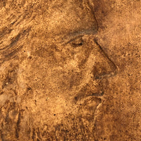 Evocative 1877 Plaster Portrait Mold of Bearded Gentleman