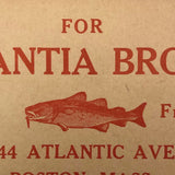 Set of Three Old Fishmonger Delivery Slips with Great Graphics