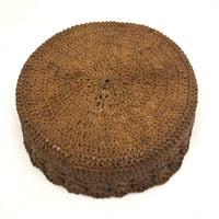 19th Century Sailor Made Macrame Basket with Flared Edge