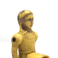 Weird, Wonderful Renwal 1940s Yellow Jointed Dollhouse Girl