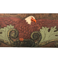 Vintage Relief Carved Folk Art American Eagle Plaque
