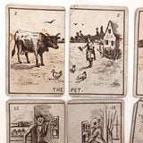 Fantastic Antique Old Maid Playing Card Deck, Presumed British