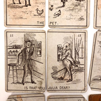 Fantastic Antique Old Maid Playing Card Deck, Presumed British