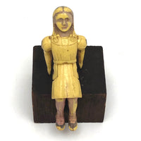 Weird, Wonderful Renwal 1940s Yellow Jointed Dollhouse Girl