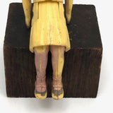 Weird, Wonderful Renwal 1940s Yellow Jointed Dollhouse Girl