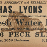 Set of Three Old Fishmonger Delivery Slips with Great Graphics