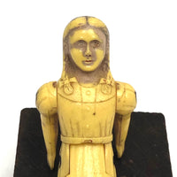Weird, Wonderful Renwal 1940s Yellow Jointed Dollhouse Girl