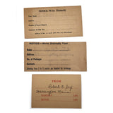 Set of Three Old Fishmonger Delivery Slips with Great Graphics