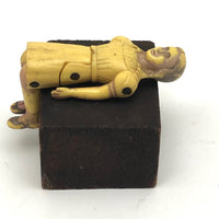 Weird, Wonderful Renwal 1940s Yellow Jointed Dollhouse Girl