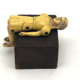 Weird, Wonderful Renwal 1940s Yellow Jointed Dollhouse Girl