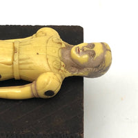Weird, Wonderful Renwal 1940s Yellow Jointed Dollhouse Girl