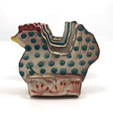 Handmade Ceramic Letter Holder with Rooster Cutouts