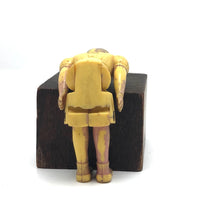 Weird, Wonderful Renwal 1940s Yellow Jointed Dollhouse Girl