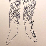 Helen Wagner Malta 1930s Drawing of Tattooed Woman with Eyes All Over!