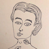 Helen Wagner Malta 1930s Drawing of Tattooed Woman with Eyes All Over!