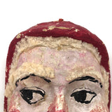 Fabulous c. 1940s Handmade Papier Mache Santa Claus Mask