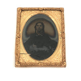 Ninth Plate Ambrotype Portrait of Woman with Braids and Aura!