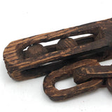 Two Balls in Cage with Chain Old Whittled Whimsy