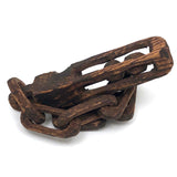 Two Balls in Cage with Chain Old Whittled Whimsy