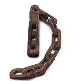 Two Balls in Cage with Chain Old Whittled Whimsy