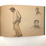 Allen White 1903 Paris Sketchbook, Street Portraits, 18 Pages