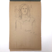 Allen White 1903 Paris Sketchbook, Street Portraits, 18 Pages