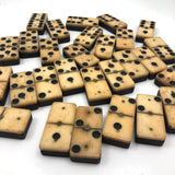 Beautiful Thick Civil War Era Bone and Ebony Dominoes