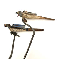 Wonderful Carved, Painted Antique Mechanical Birds - Sold Individually