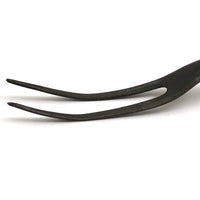 Old Hand-forged Meat Fork with Eponymously Carved Wooden Handle