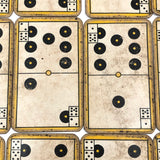 Charles Goodall London Well Worn Antique Double Nine Playing Card Dominoes