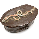 Fabulous Lidded Pottery Snake Box