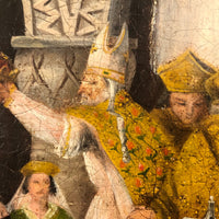 Exquisite 1854 Oil on (Relined) Canvas History Painting of King's Coronation, A. Moreaux