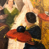 Exquisite 1854 Oil on (Relined) Canvas History Painting of King's Coronation, A. Moreaux