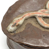 Fabulous Lidded Pottery Snake Box