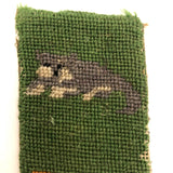 Old Needlepoint Bookmark with Three Cats