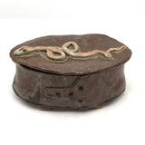 Fabulous Lidded Pottery Snake Box