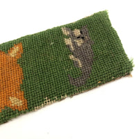 Old Needlepoint Bookmark with Three Cats