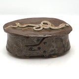 Fabulous Lidded Pottery Snake Box