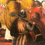 Exquisite 1854 Oil on (Relined) Canvas History Painting of King's Coronation, A. Moreaux