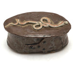 Fabulous Lidded Pottery Snake Box