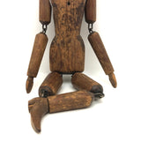 Antique Carved, Articulated Figure (Minus One Leg!)