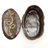 Fabulous Lidded Pottery Snake Box