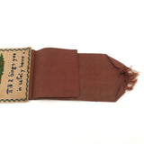 May the Path Way Your Travel be Strewed with Flowers, Antique Punch Paper Embroidery Bookmark