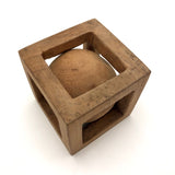 Big Ball in Cage Whimsy - 3 Inch Cube