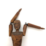 Antique Carved, Articulated Figure (Minus One Leg!)