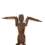 Antique Carved, Articulated Figure (Minus One Leg!)