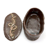Fabulous Lidded Pottery Snake Box
