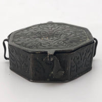 Octagonal Pressed Metal Antique Pill Box