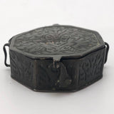 Octagonal Pressed Metal Antique Pill Box